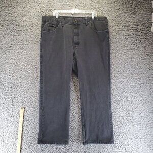 Lee Jeans Mens 42x30 Black Relaxed Fit Classic Stretch Denim